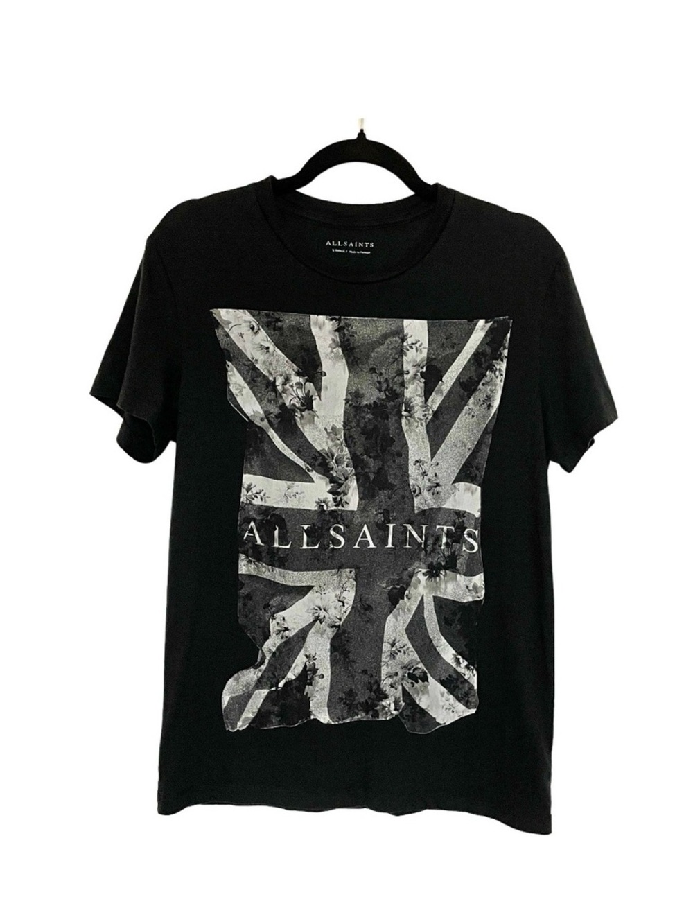 AllSaints Union Jack Graphic T-Shirt – Black XS